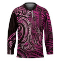 New Zealand Hammerhead Shark Hockey Jersey Maori Haehae Mangopare Pink - Aussie Hoodie