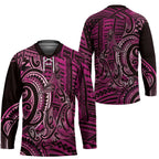New Zealand Hammerhead Shark Hockey Jersey Maori Haehae Mangopare Pink - Aussie Hoodie