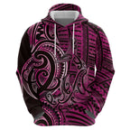 New Zealand Hammerhead Shark Hoodie Maori Haehae Mangopare Pink - Aussie Hoodie