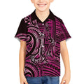 New Zealand Hammerhead Shark Kid Hawaiian Shirt Maori Haehae Mangopare Pink - Aussie Hoodie