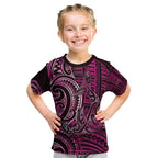 New Zealand Hammerhead Shark Kid T Shirt Maori Haehae Mangopare Pink - Aussie Hoodie