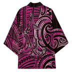 New Zealand Hammerhead Shark Kimono Maori Haehae Mangopare Pink - Aussie Hoodie
