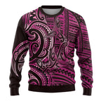 New Zealand Hammerhead Shark Ugly Christmas Sweater Maori Haehae Mangopare Pink - Aussie Hoodie