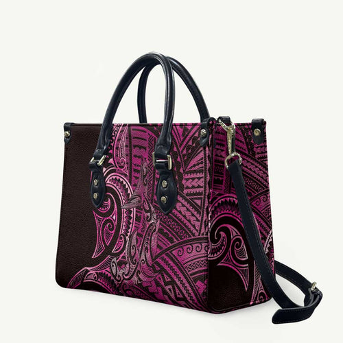 New Zealand Hammerhead Shark Leather Bag Maori Haehae Mangopare Pink - Aussie Hoodie