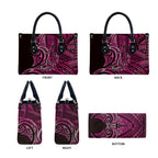 New Zealand Hammerhead Shark Leather Bag Maori Haehae Mangopare Pink - Aussie Hoodie