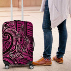New Zealand Hammerhead Shark Luggage Cover Maori Haehae Mangopare Pink - Aussie Hoodie