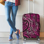 New Zealand Hammerhead Shark Luggage Cover Maori Haehae Mangopare Pink - Aussie Hoodie
