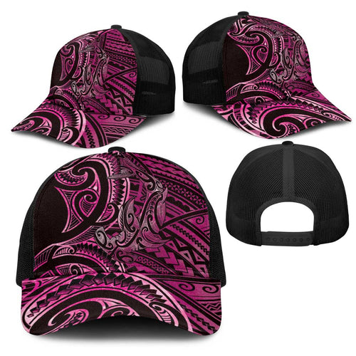 New Zealand Hammerhead Shark Mesh Trucker Cap Maori Haehae Mangopare Pink - Aussie Hoodie
