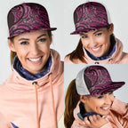 New Zealand Hammerhead Shark Mesh Trucker Cap Maori Haehae Mangopare Pink - Aussie Hoodie