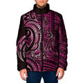New Zealand Hammerhead Shark Padded Jacket Maori Haehae Mangopare Pink - Aussie Hoodie