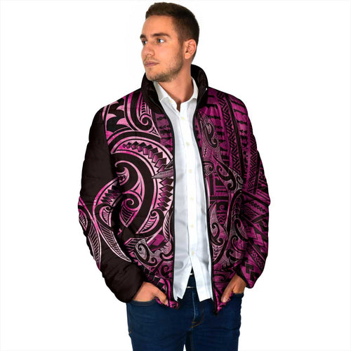 New Zealand Hammerhead Shark Padded Jacket Maori Haehae Mangopare Pink - Aussie Hoodie