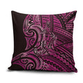 New Zealand Hammerhead Shark Pillow Cover Maori Haehae Mangopare Pink - Aussie Hoodie