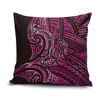 New Zealand Hammerhead Shark Pillow Cover Maori Haehae Mangopare Pink - Aussie Hoodie