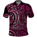 New Zealand Hammerhead Shark Polo Shirt Maori Haehae Mangopare Pink - Aussie Hoodie