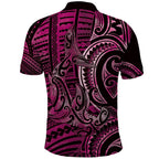New Zealand Hammerhead Shark Polo Shirt Maori Haehae Mangopare Pink - Aussie Hoodie