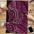 New Zealand Hammerhead Shark Puzzle Maori Haehae Mangopare Pink - Aussie Hoodie