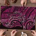 New Zealand Hammerhead Shark Puzzle Maori Haehae Mangopare Pink - Aussie Hoodie