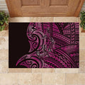 New Zealand Hammerhead Shark Rubber Doormat Maori Haehae Mangopare Pink - Aussie Hoodie
