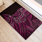 New Zealand Hammerhead Shark Rubber Doormat Maori Haehae Mangopare Pink - Aussie Hoodie
