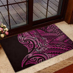 New Zealand Hammerhead Shark Rubber Doormat Maori Haehae Mangopare Pink - Aussie Hoodie