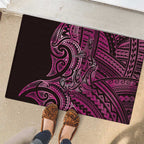 New Zealand Hammerhead Shark Rubber Doormat Maori Haehae Mangopare Pink - Aussie Hoodie