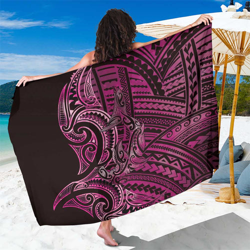 New Zealand Hammerhead Shark Sarong Maori Haehae Mangopare Pink - Aussie Hoodie