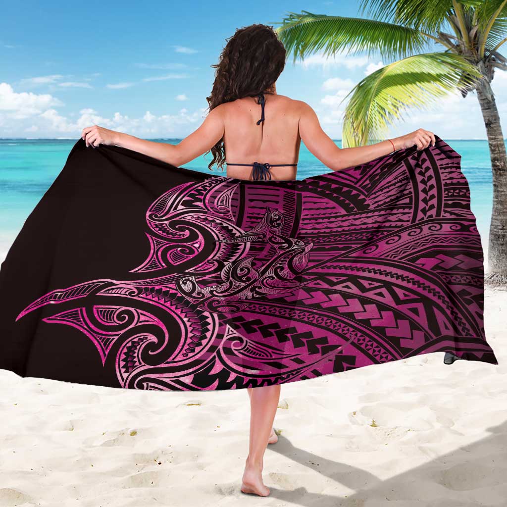 New Zealand Hammerhead Shark Sarong Maori Haehae Mangopare Pink - Aussie Hoodie