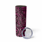 New Zealand Hammerhead Shark Skinny Tumbler Maori Haehae Mangopare Pink - Aussie Hoodie
