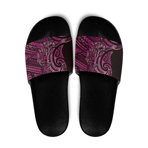 New Zealand Hammerhead Shark Slide Sandals Maori Haehae Mangopare Pink - Aussie Hoodie