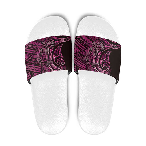 New Zealand Hammerhead Shark Slide Sandals Maori Haehae Mangopare Pink - Aussie Hoodie