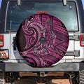 New Zealand Hammerhead Shark Spare Tire Cover Maori Haehae Mangopare Pink - Aussie Hoodie
