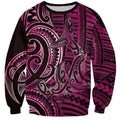 New Zealand Hammerhead Shark Sweatshirt Maori Haehae Mangopare Pink - Aussie Hoodie