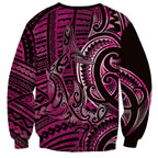 New Zealand Hammerhead Shark Sweatshirt Maori Haehae Mangopare Pink - Aussie Hoodie