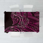 New Zealand Hammerhead Shark Tablecloth Maori Haehae Mangopare Pink - Aussie Hoodie
