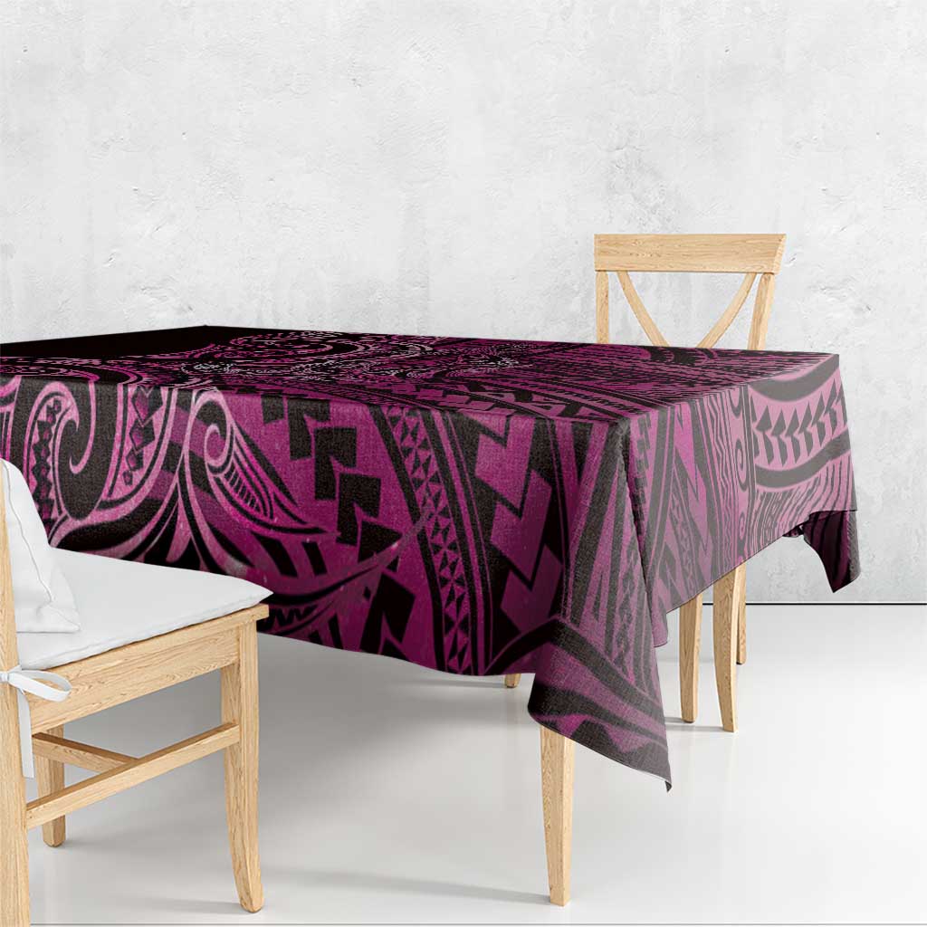 New Zealand Hammerhead Shark Tablecloth Maori Haehae Mangopare Pink - Aussie Hoodie