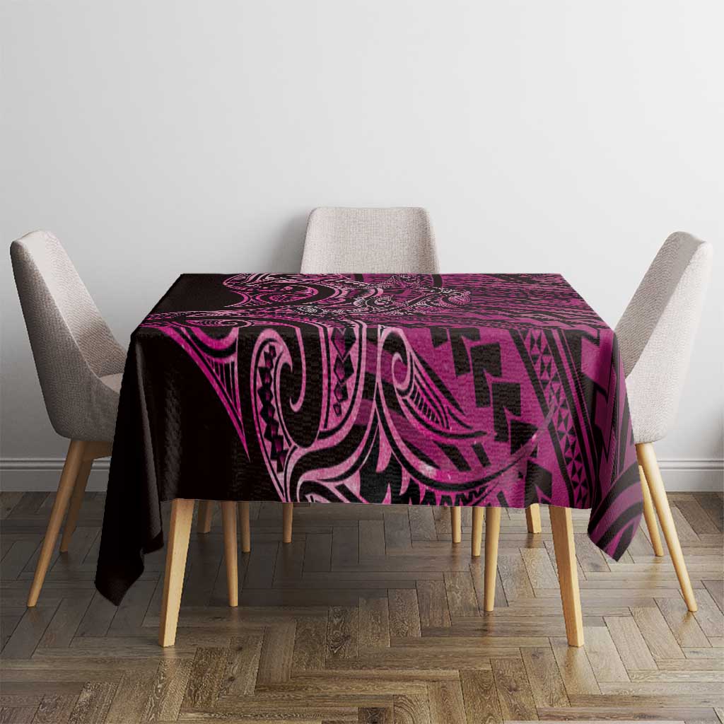 New Zealand Hammerhead Shark Tablecloth Maori Haehae Mangopare Pink - Aussie Hoodie