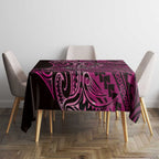 New Zealand Hammerhead Shark Tablecloth Maori Haehae Mangopare Pink - Aussie Hoodie