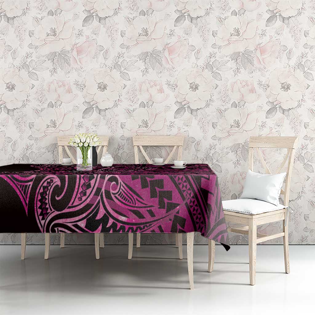 New Zealand Hammerhead Shark Tablecloth Maori Haehae Mangopare Pink - Aussie Hoodie