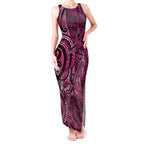 New Zealand Hammerhead Shark Tank Maxi Dress Maori Haehae Mangopare Pink - Aussie Hoodie