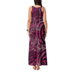 New Zealand Hammerhead Shark Tank Maxi Dress Maori Haehae Mangopare Pink - Aussie Hoodie