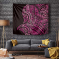 New Zealand Hammerhead Shark Tapestry Maori Haehae Mangopare Pink - Aussie Hoodie
