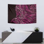 New Zealand Hammerhead Shark Tapestry Maori Haehae Mangopare Pink - Aussie Hoodie