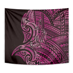 New Zealand Hammerhead Shark Tapestry Maori Haehae Mangopare Pink - Aussie Hoodie