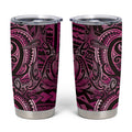 New Zealand Hammerhead Shark Tumbler Cup Maori Haehae Mangopare Pink - Aussie Hoodie