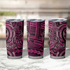 New Zealand Hammerhead Shark Tumbler Cup Maori Haehae Mangopare Pink - Aussie Hoodie