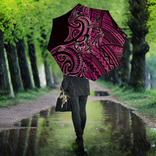 New Zealand Hammerhead Shark Umbrella Maori Haehae Mangopare Pink - Aussie Hoodie