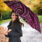 New Zealand Hammerhead Shark Umbrella Maori Haehae Mangopare Pink - Aussie Hoodie