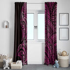 New Zealand Hammerhead Shark Window Curtain Maori Haehae Mangopare Pink - Aussie Hoodie