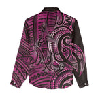 New Zealand Hammerhead Shark Women Casual Shirt Maori Haehae Mangopare Pink - Aussie Hoodie