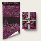 New Zealand Hammerhead Shark Wrapping Paper Maori Haehae Mangopare Pink - Aussie Hoodie
